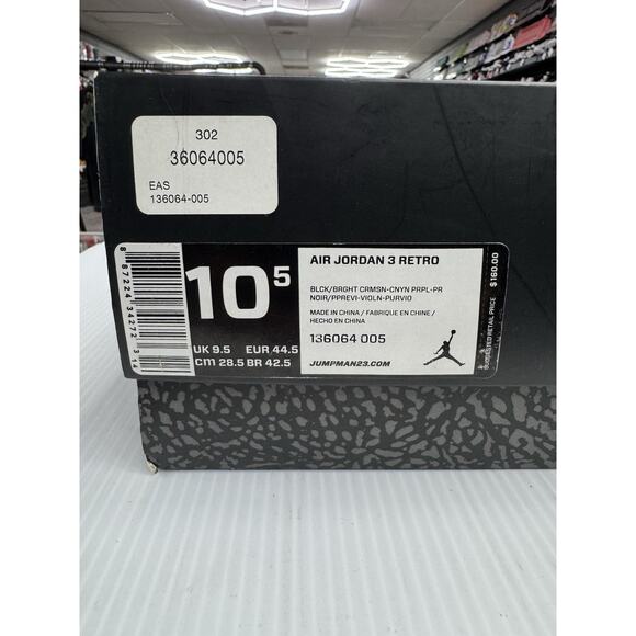 Size 10.5 - Air Jordan 3 Retro Crimson 136064-005 main image 4